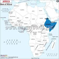From the narrow coastal plain of the country to the north, the land gradually rises in elevation to form a series of mountains. Map Showing The Location Of Horn Of Africa Countries Like Eritrea Djibouti Somalia Ethiopia In Africa Africa Map Horn Of Africa Africa