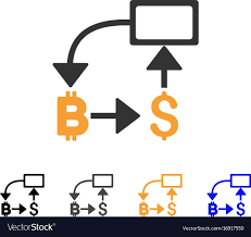 Bitcoin Dollar Flow Chart Icon
