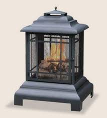 Uniflame Black Wood Burning Outdoor