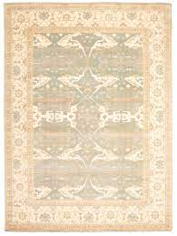 hand knotted wool teal rug