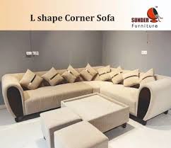 cotton 7 seater l shape sofa set