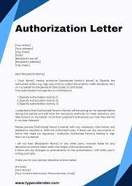 free printable authorization letter