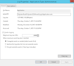 Specifying The Maximum Size Of The Application Event Log