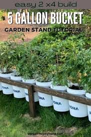 How To Build A Bucket Garden Stand