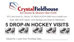 Gift Cards, punch cards - Crystal Fieldhouse Ice Arena