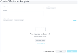 Modular Offer Letters Create Offer Letter Template