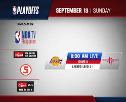 They already have the most conference championships in league history, with their win against the nuggets being no. Cignal Tv Nba Playoffs Schedule For September 13 Facebook