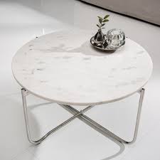 Round Coffee Table Lucy White Marble