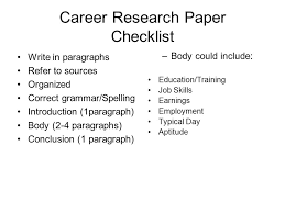 Careers Research Careers Using The Website Type The Results In A