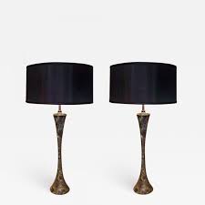 Hansen Lighting Co Pair Of Hansen Bronze Table Lamps Designed By Damon Giffard Stewart Ross James