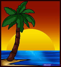 #sunset #drawing #landscape how to draw sunset beach landscape drawing with color pencils. Pin By Cathy O Connor On Neat Palm Tree Drawing Drawing Sunset Palm Trees Painting