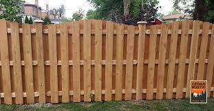 Standard vinyl fence posts manufactured by direct fence are.150 wall thickness commercial grade! Cedar Shadow Board Fences Cedar Rustic Fence Co
