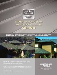 Titan Standing Seam Metal Roofing Panel Cb 100 Custom