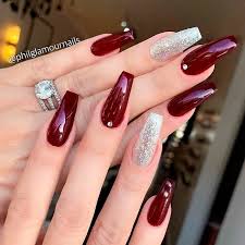 35 awesome long natural nails for inspire your next manicure. 50 Newest Burgundy Nails Designs You Should Definitely Try In 2021 Burgundy Nail Designs Burgundy Nails Maroon Nails
