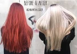 Once your hair is really red/ginger, it's time again to reapply a medium brown color over the top of this. How To Look After Your Blonde Hair News Samantha Cusick