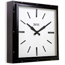 Smiths Square Black Wall Clock