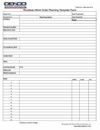 Work Order Request Form Template