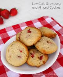 low carb strawberry almond cookies