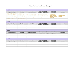 action plan template format exles