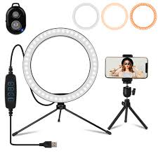 10 2 Selfie Ring Light With Tripod Stand Phone Holder And Bluetooth Remote Adjustable Circle Light Led Lighting For Makeup Youtube Video Photography Camera Vlogging Compatible With Iphone Android