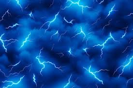 lightning bolts on a blue background