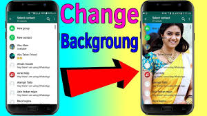 change whatsapp home screen background