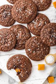 salted caramel brownie cookies the