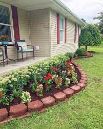 garden border ideas with red brick