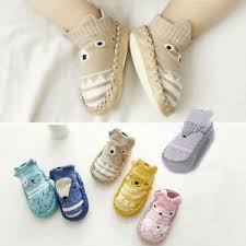 Details About Cartoon Baby Shoes Floor Socks Anti Slip Toddler Cotton Indoor Walk Learning New