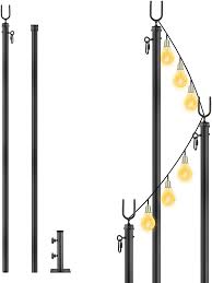 fumive string light pole for deck