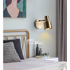 Nordic Copper Wall Lamp Gold Bedroom