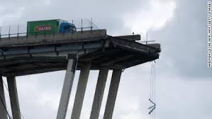 Moment Bridge Collapses In Genoa Italy Cnn Video