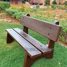 Cement Garden Benches With Backrest 3