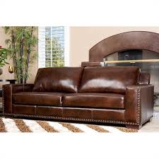 abbyson beverly leather sofa in