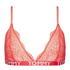Tommy Hilfiger Lace Triangle Bralette Red Dressinn