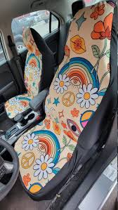 Peace And Love Car Seat Covers Retro