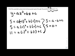 Find The Quadratic Polynomial Who S