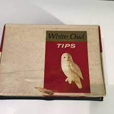 vine white owl tips empty cigar box