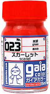 Details About Gaia Color Lacquer 023 Scarlet Gundam Model Kit Paint 15ml New In Stock