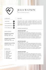Making your resume with our modern cv outline is very easy. Professional Resume Template Nurse Cv Template Word Resume Etsy Medical Resume Template Cv Template Word Resume Template Professional
