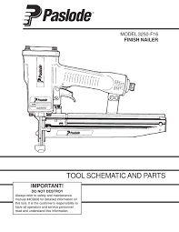 paslode 3250 f16 tool schematic and