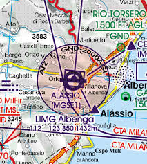 Italy Set Of 2 Wallcharts Icao Vfr Aeronautical Charts 500k 2019