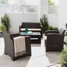 Marbella 4 Seater Rattan Effect Sofa