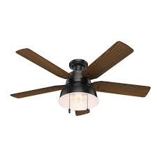 Matte Black Ceiling Fan With Light