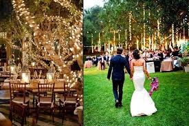 wedding venue using fairy lights