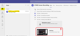 use microsoft teams to record screen on