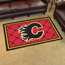 calgary flames 4x6 area rug at