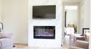 Diy Modern Electric Fireplace Tv Wall