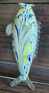 Mid Century Murano Glass Fish Vase