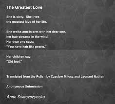 greatest love poem by anna swirszczynska